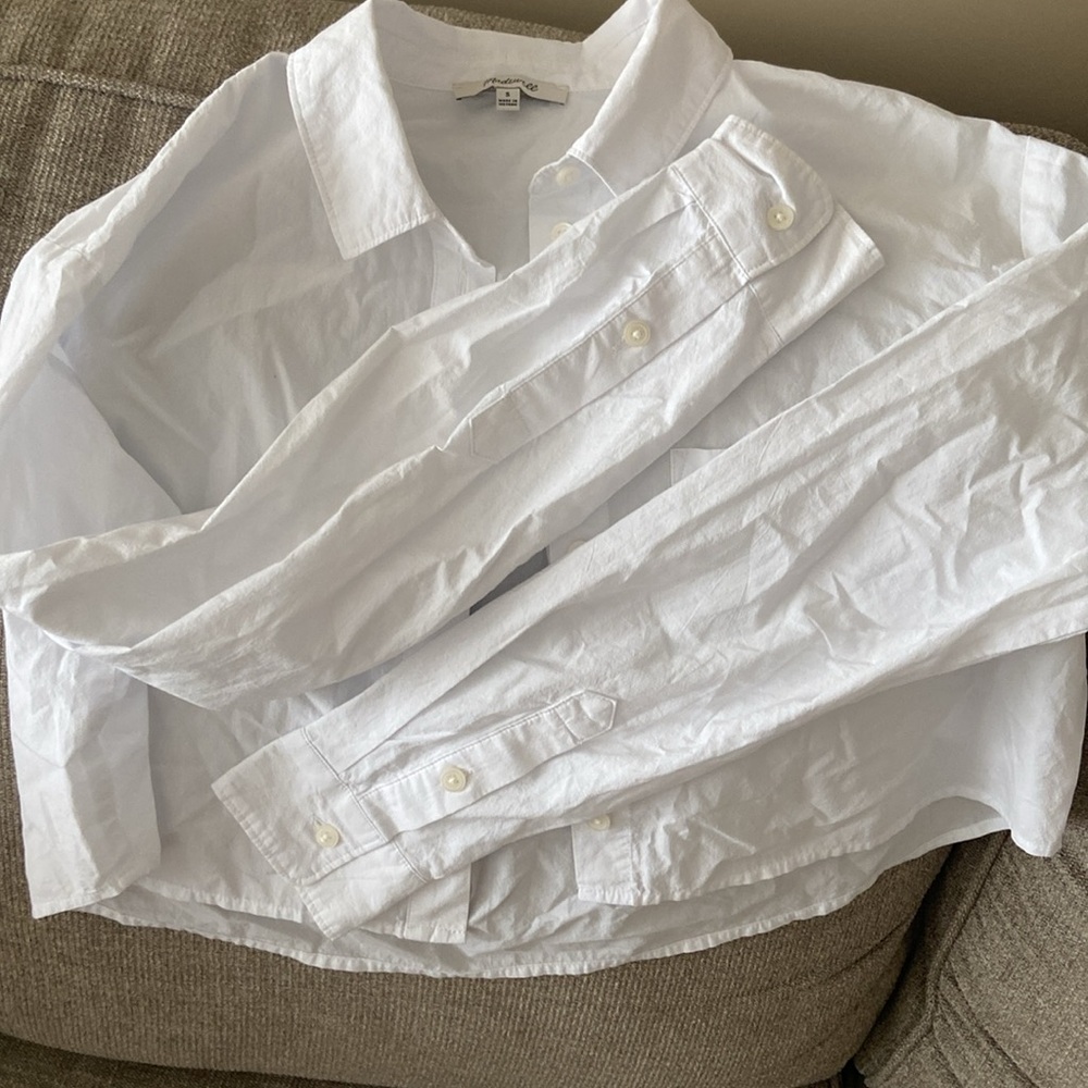 Madewell cropped button down